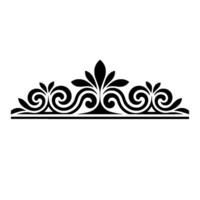 Elegant Black Floral Border, Vintage Element - Ornament, Texture vector