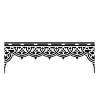Intricate Black Border, Decorative Ornament, Vintage Style - Pattern vector