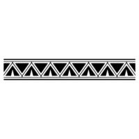 Geometric Deco Border, Minimalist , Black White - Triangle vector
