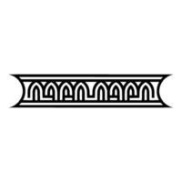 Art Deco Ribbon Border, Geometric Ornamentation vector
