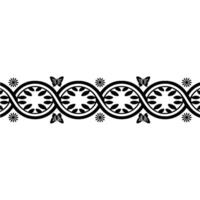 Elegant Swirl Border with Butterflies and Floral Accents vector