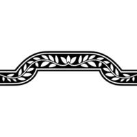 Stylized Laurel Branch Border, Vintage Element - Art deco vector