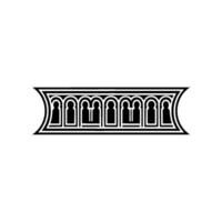 Geometric Archway, Minimalist , Black White vector