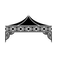 Geometric Tent, Celtic Border, Minimalist vector