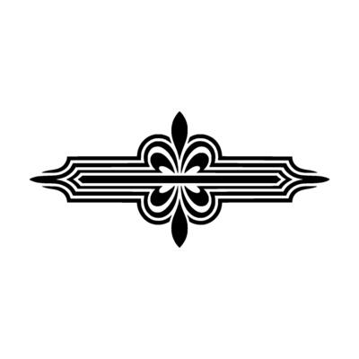 Elegant Fleur-de-Lis Divider, Vintage Element