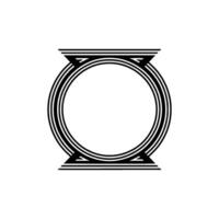 Geometric Circle Frame, Minimalist, Abstract Shape vector