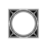 Geometric Frame, Minimalist, Circular Negative Space vector