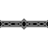 Geometric Deco Border, Streamlined, Vintage Aesthetic - Stylized vector