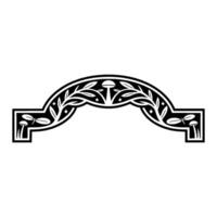 Stylized Arch Ornament, Botanical Mystical vector