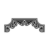 Ornate Black Decorative Arch Vintage Style Element vector