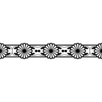 Stylized Floral Border, Vintage, Minimalist Ornamentation - Pattern vector
