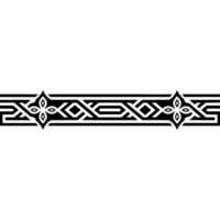 Geometric Celtic Border, Intricate Black White - Ornamentation vector