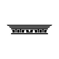 Classical Column Capital, Minimalist, Elegant Ornamentation vector