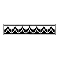 Geometric Wave Border, Minimalist - Contour vector