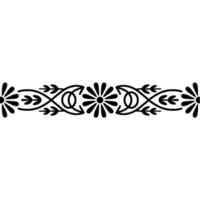 Stylized Floral Border, Vintage Element - Composition vector