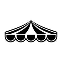 Minimalist Tent Silhouette, Modern Emblem, Protective Shade vector