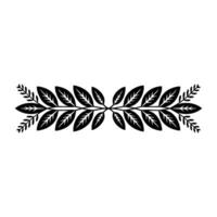Stylized Laurel Branch, Minimalist vector