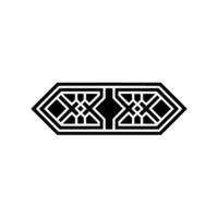 Geometric Arrowhead Emblem, Art Deco Inspired vector