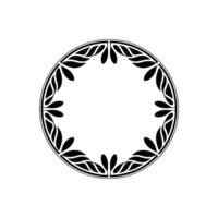 Elegant Botanical Circle, Vintage Element - Ornament vector
