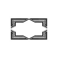 Geometric Deco Frame, Minimalist , Elegant Border - Lines, Pattern vector
