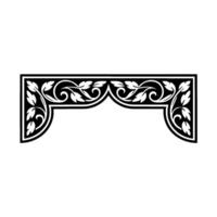 Intricate Black and White Decorative Border Element vector