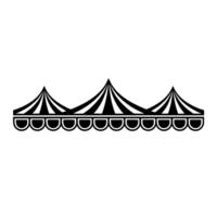 Minimalist Circus Tent Silhouette, Black on Grey vector