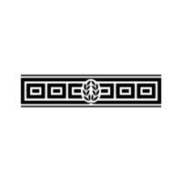 Geometric Laurel Border, Vintage Element vector