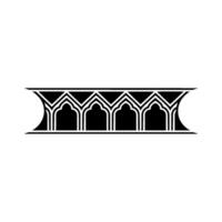 Gothic Arch Ornament, Minimalist, Elegant Border - Pattern vector