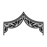 Elegant Leaf Arch Vintage Decorative Border Element vector