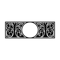 Elegant Black Floral Ornament, Vintage Element - Pattern vector