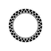 Geometric Circle Frame, Minimalist, Tribal Motif vector