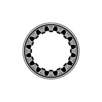 Ancient Egyptian Circular Ornament, Minimalist vector