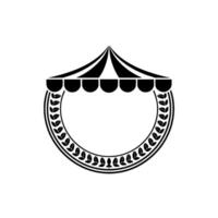 Elegant Tent Emblem, Vintage , Celebration Motif vector