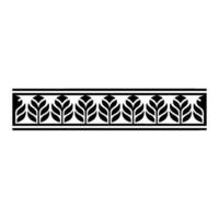 Stylized Leaf Border, Art Deco , Minimalist Pattern vector