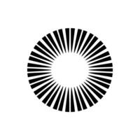 Geometric Radiance Minimalist Black White Burst - Radial vector