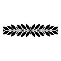 Stylized Laurel Branch Border, Minimalist - Wreath vector