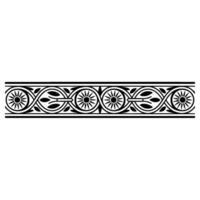Elegant Black Decorative Border, Classical Motif vector