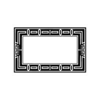 Geometric Deco Frame, Minimalist , Elegant Border - Pattern, Vintage vector