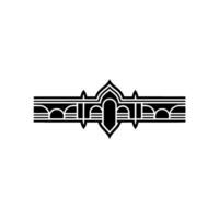 Art Deco Ornament, Geometric , Minimalist Emblem vector