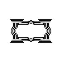 Geometric Deco Frame, Minimalist, Elegant Border - Linear, Abstract vector