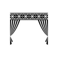 Geometric Curtain Frame, Minimalist - Curtains vector