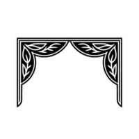 Art Deco Corner Ornament, Elegant Border Detail vector