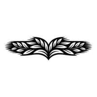 Stylized Wheat Emblem, Organic , Minimalist Motif vector