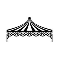 Elegant Tent Silhouette, Decorative Border, Minimalist vector