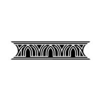Art Deco Ornament Border, Geometric , Minimalist Style vector