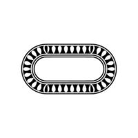 Minimalist Oval Frame, Geometric Pattern, Elegant vector