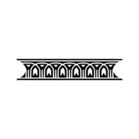 Art Deco Border, Geometric Ornament, Stylized - Linear vector