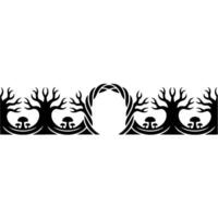 Enchanted Portal Blackline Forest Gateway vector
