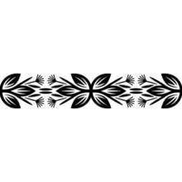 Stylized Botanical Border, Vintage Element - Floral - Foliage vector