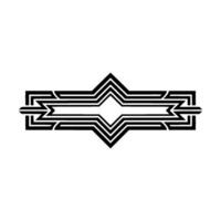 Geometric Deco Border, Stylized Starburst vector